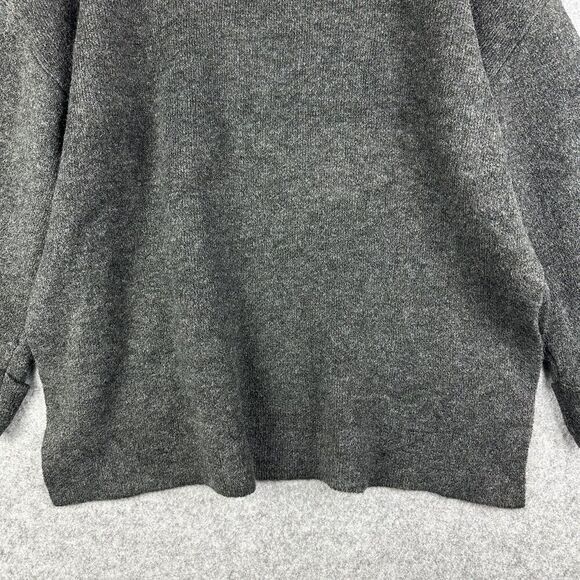 Neutral Ground Tunic Sweater Womens L Gray Oversized Minimal Knit Cozy Slits NEW - Picture 16 of 16